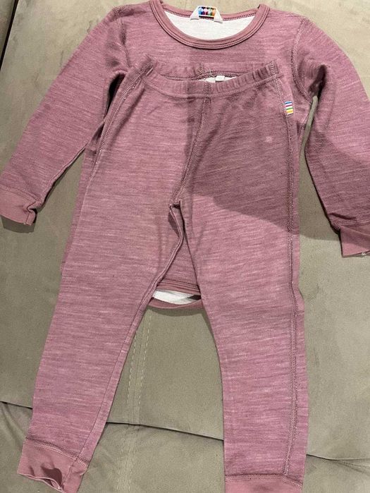 2 X Set bluză și colanți din lână merinos și bambus - Mărime 98/104