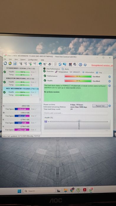 HDD Extern WD Elements 3TB -19h funcționare