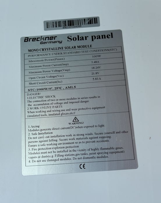 Vand panou fotovoltaic 100w