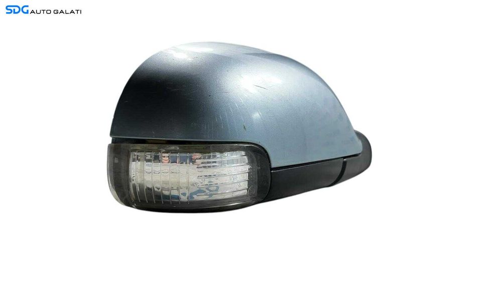 Oglinda Electrica Dreapta Volkswagen Touran 2003 - 2010 Culoare Albastru Deschis Cod 010744 [ L5711 ]