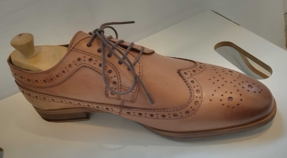 Pantofi derby 44 brogue Topman London piele naturala moale