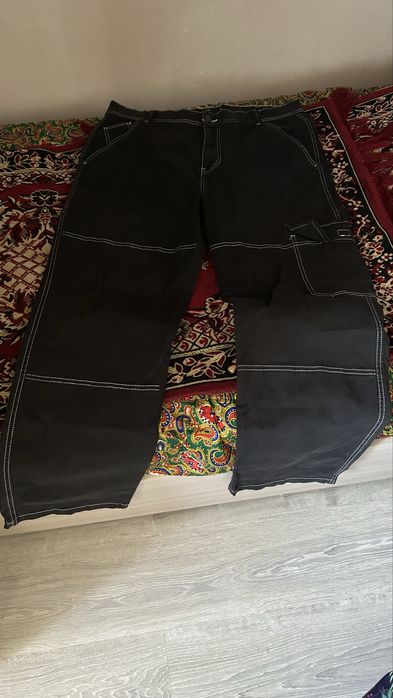 Черные бэгги джинсы