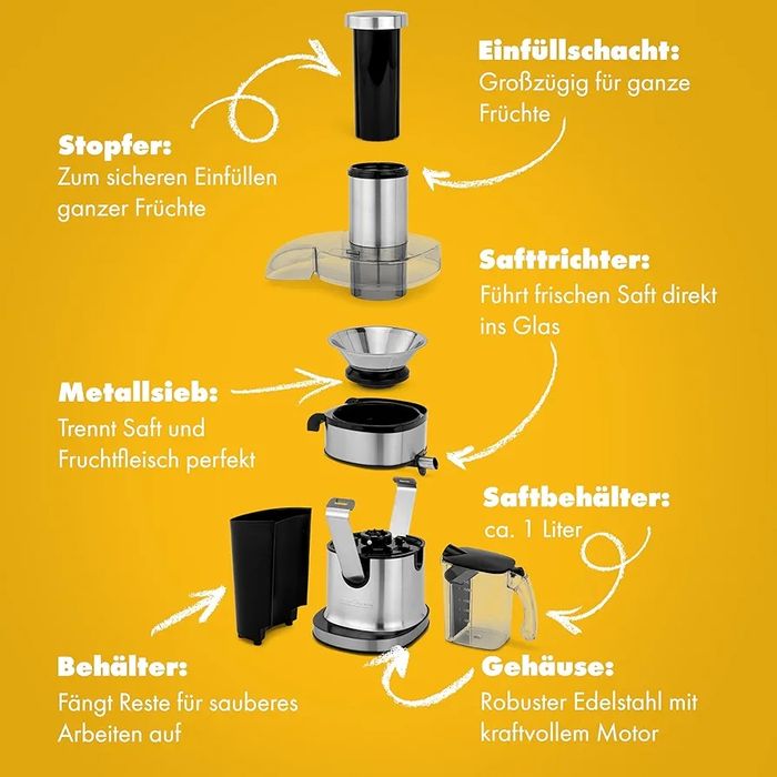 Нов сокоизстисквачка за плодове и зеленчуци ProfiCook, PC-AE 1156