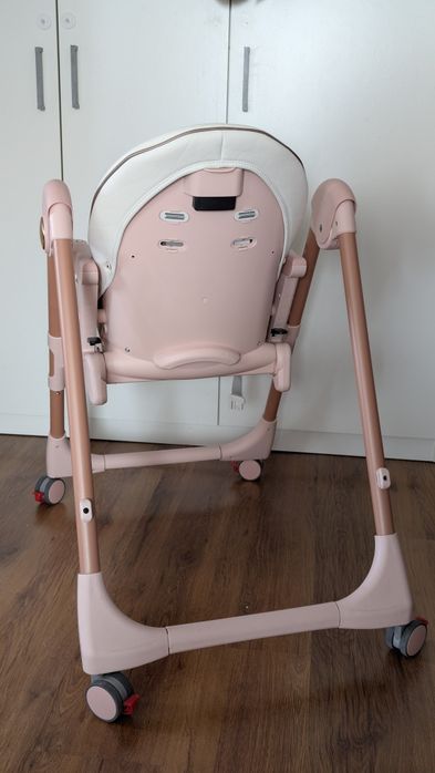 Scaun de masă 2 în 1 Peg Perego Prima Pappa Follow Me - Mon Amour (Roz)