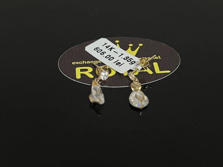Bijuteria Royal CB : Cercei dama aur nou 14k 1,35gr
