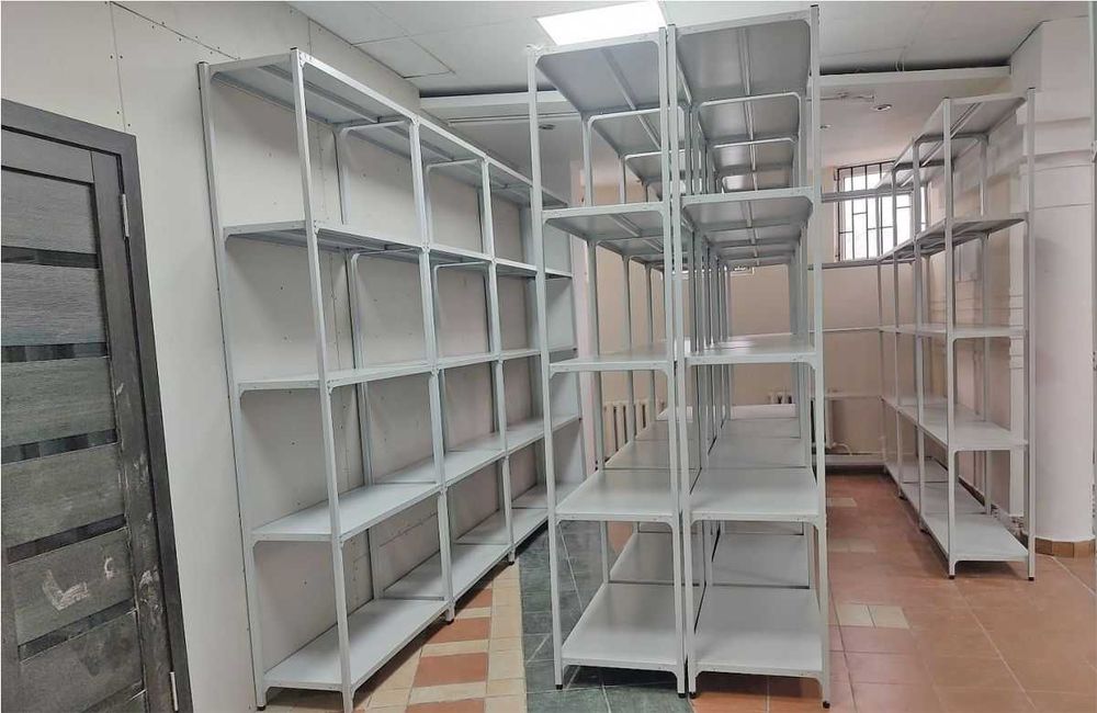 Металлические полочные стеллажи, полочные архивные стеллажи