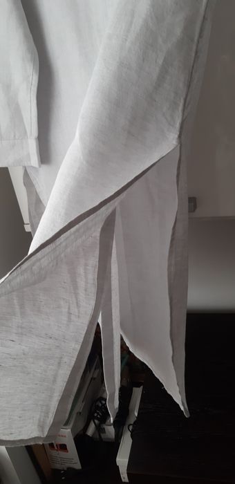 Camasa lunga/rochie din in gri perla S/M