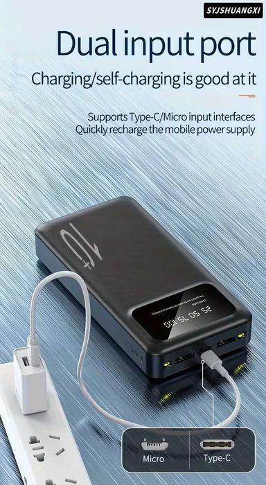 20000mAh Baterie Portabilă, 5V/2A, Dual USB, pentru Telefoane IOS/Android, Tablete și Alte Dispozitive Electronice, Baterie Li-Polymer Călătorii