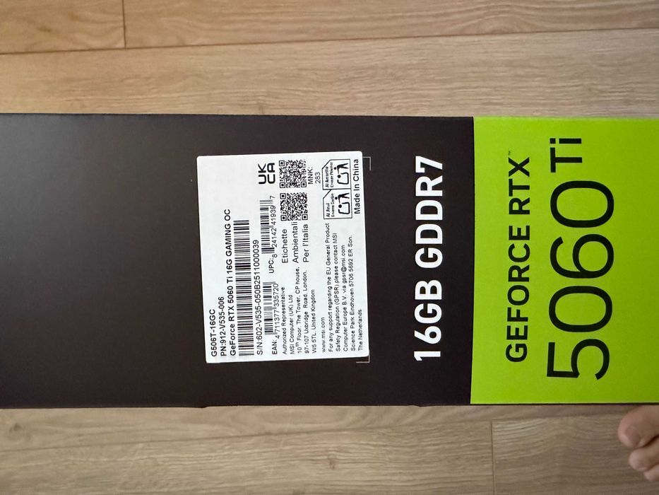 MSI RTX 5060 Ti Gaming OC 16GB GDDR7 – ЧИСТО НОВА с Гаранция