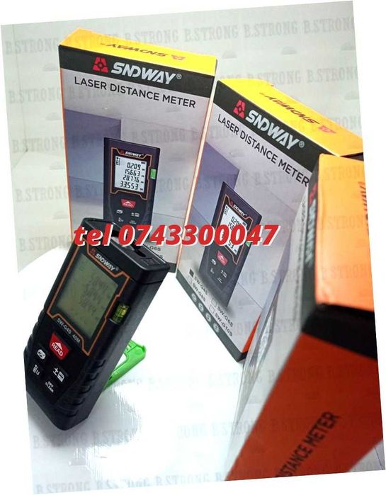 Ruleta Laser 40m Sndway Digital Portabil Usor De Manipulat