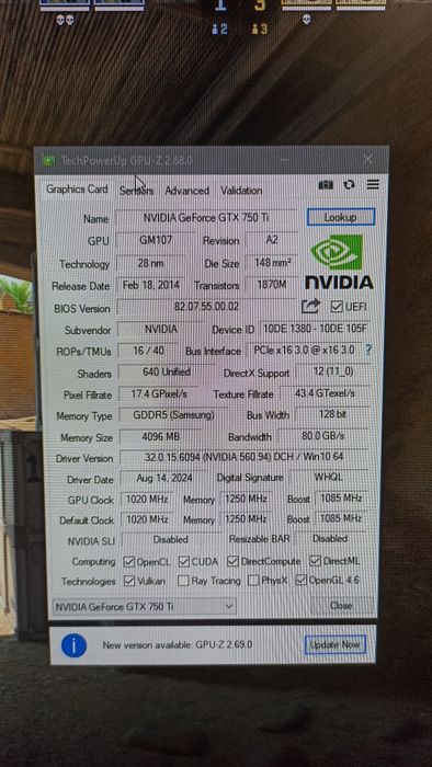 GTX 750Ti 4gb видеокарта