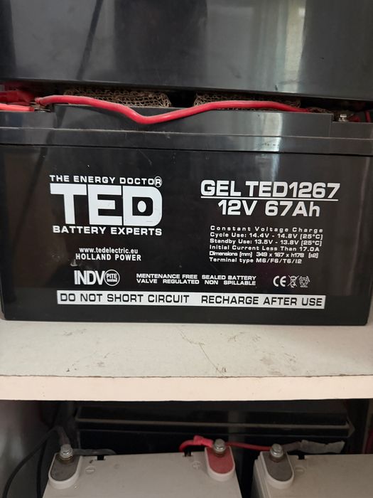 Acumulatori TED gel TED1267 si TED1236