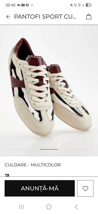 Vand tenisi dama, parti exterioare piele, 38, model urban, Reserved