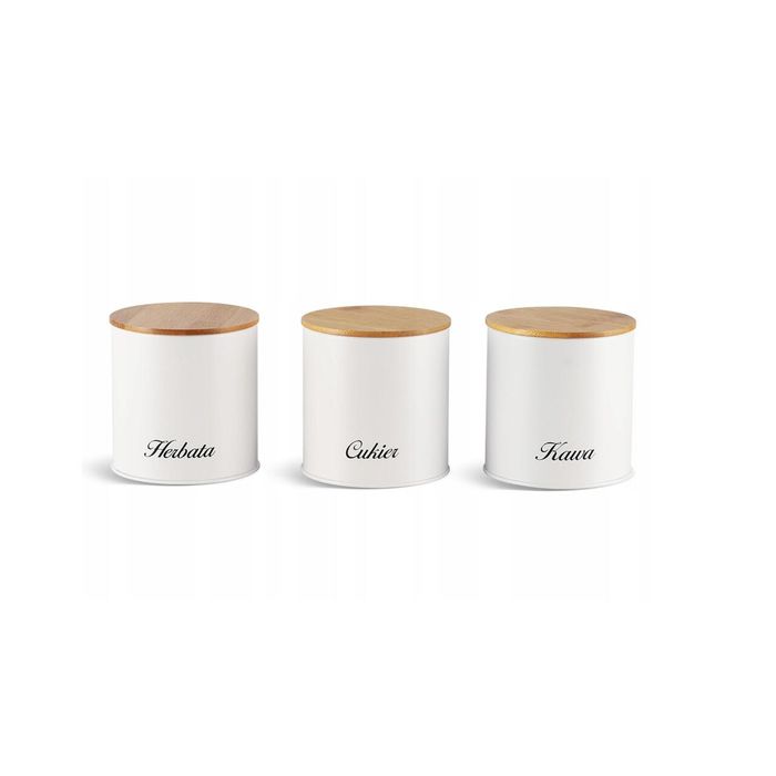 Set cutie pentru paine din bambus cu capac otel si 3 recipiente pentru