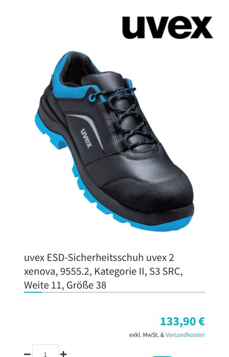 Мъжки работни обувки UVEX. Размер 41