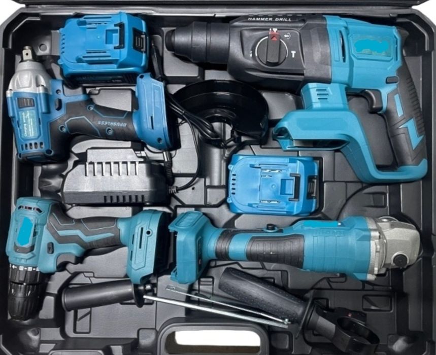 Набор 4 и 2 в 1  (болгарка, шуруповерт)