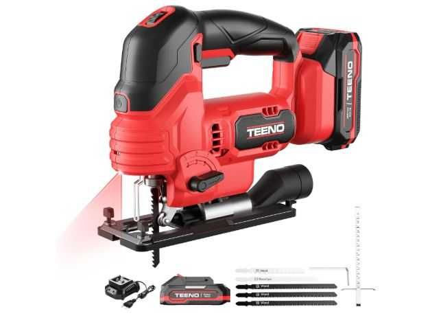 TEENO Fierăstrău Alternativ cu Acumulator – Compatibil Makita 20V