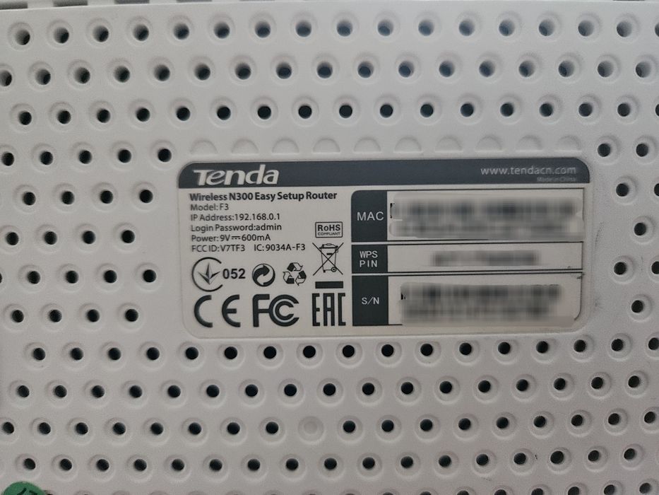 Router Tenda N300, alb