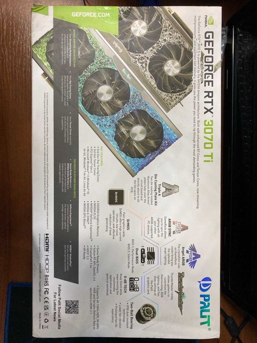 Видеокарта Palit RTX 3070 Ti GameRock