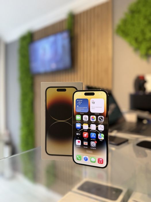 **ATS GSM**iPhone 14 PRO 128GB Gold/Baterie86%/Fact+Gar 12 luni