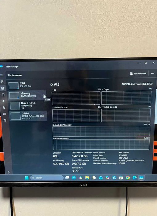 PC Gaming  I5 Gen.10 / 16 GB RAM DDR4 / SSD 500 GB / NVIDIA RTX 3060 * Krom Amanet Margeanului *
