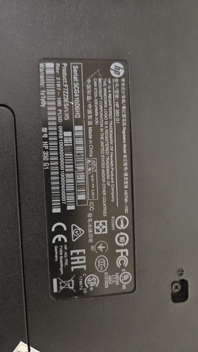 Продается ноутбук hp 350 g1