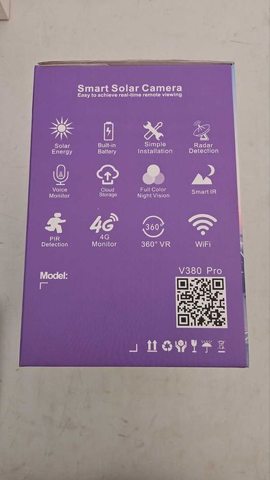WIFI Тройна соларна камера 16MP с аларма |V380 външна, без ток Sunvision