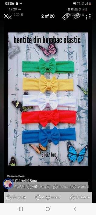 Turbane bumbac elastic 4 buc la 50 lei