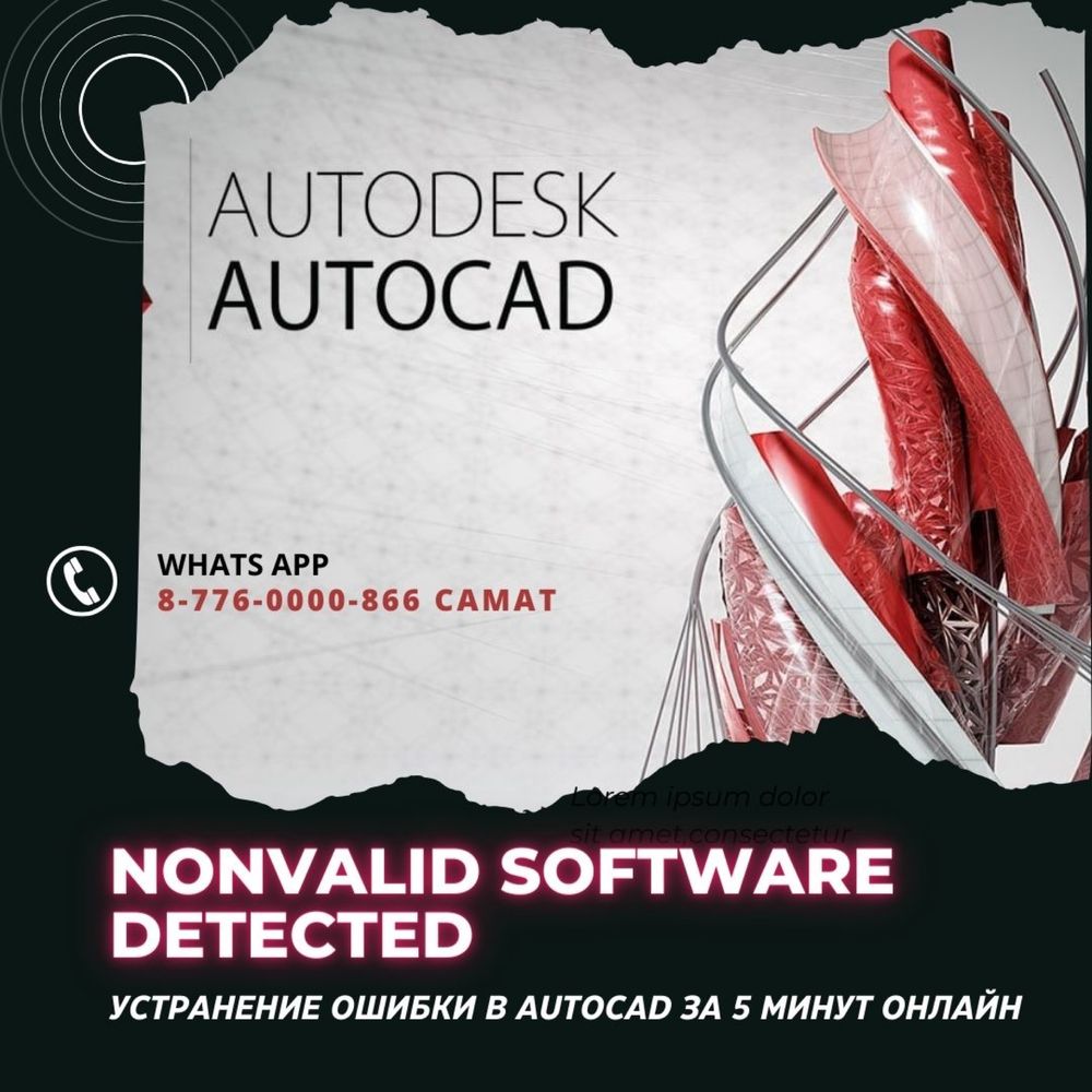 Nonvalid software detected автокад 2024