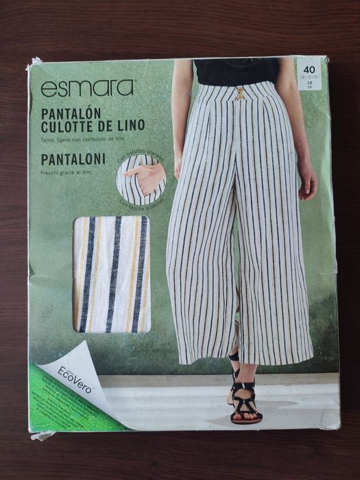 панталон със широки крачоли, висока талия