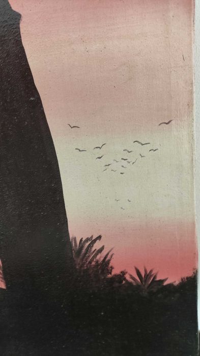 Tablou Africa baobab roz