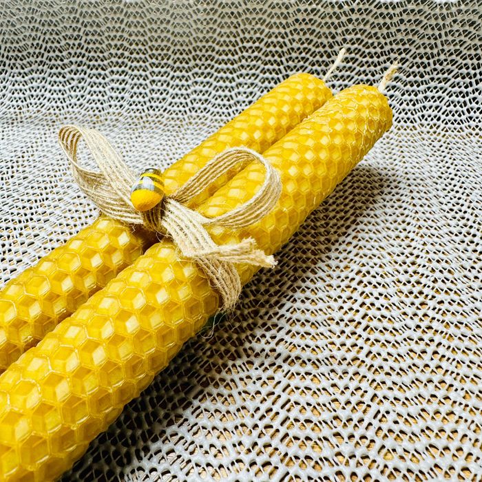 Ритуални сватбени свещи 2 броя ръчно направени