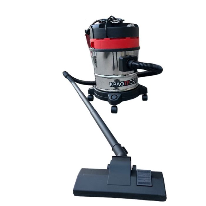 Прахосмукачка KraftRoyal 601-B20 за сухо и мокро почистване - 1200W, 20L, неръждаем резервоар, функция издухване