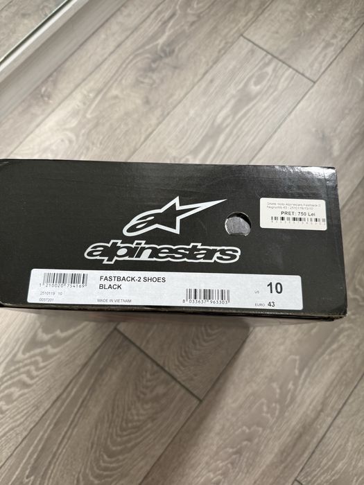 Vând ghete moto Alpinestars Fastback-2, mărimea EU 43 (US 10)
