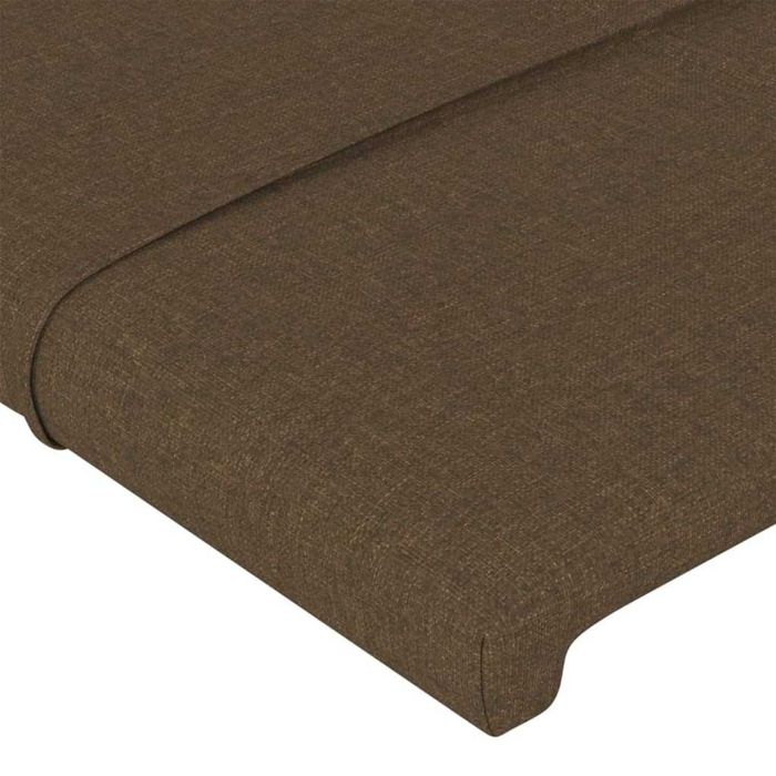 Tăblii de pat 200x5x78/88 cm, material textil maro închis VidaXL