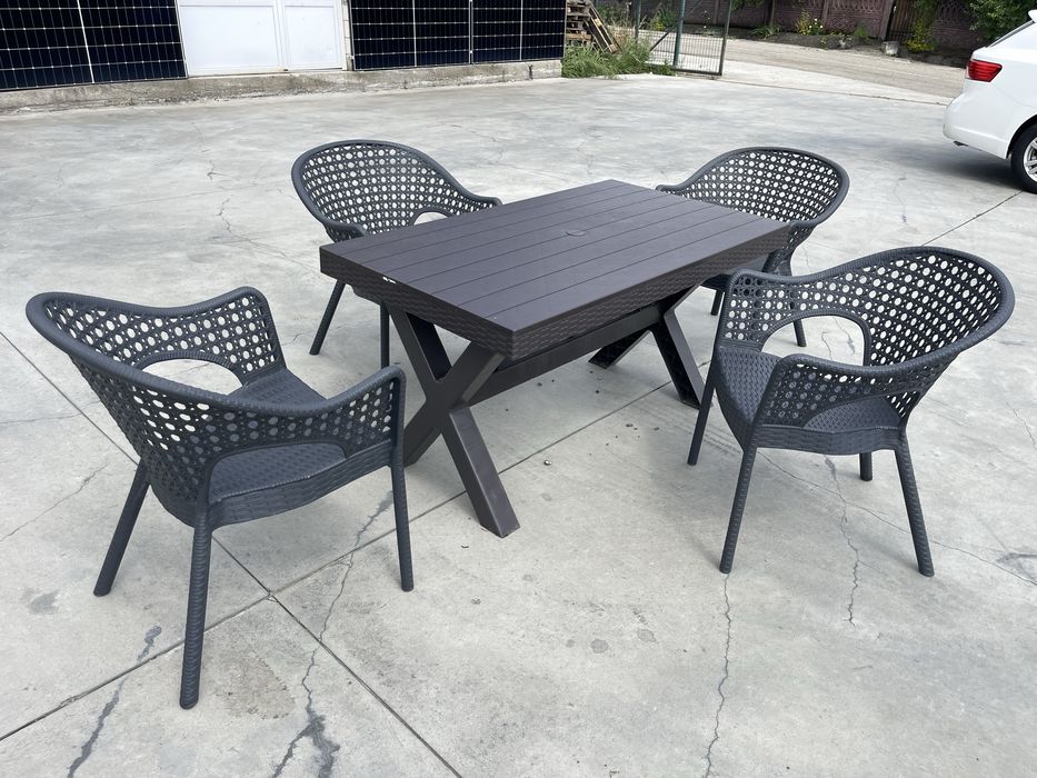 Set 4 scaune si masa Solid Terasa Marabella