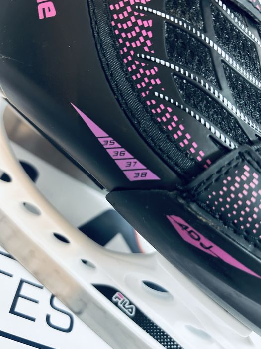 Patine de gheata pentru fete, FILA X-One GL, Negru/Roz, 38EU