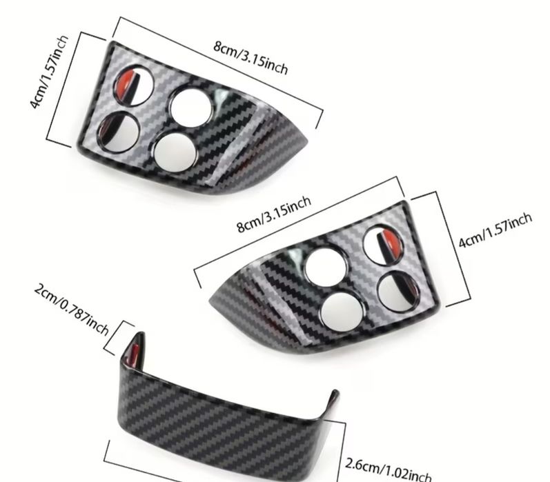 VW Golf 5 MK5, Passat B6, Jetta, Tiguan 2007-2011, Caddy 2006-2010/2010  için ABS Karbon Fiber kapaci