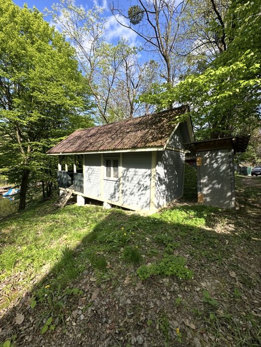Cabana/Casuta din lemn Lac mujdeni cu ponton privat pe lac
