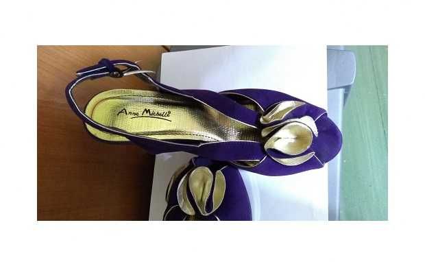 Pantofi/Sandale Anne Michelle UK elegante ,mov, toc inalt