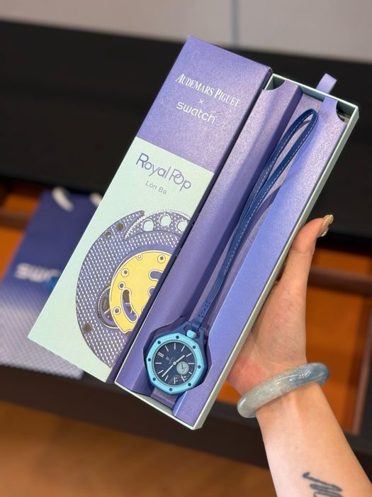 Ceas Audemars Piguet AP X Swatch Royal Pop +bratara cadou