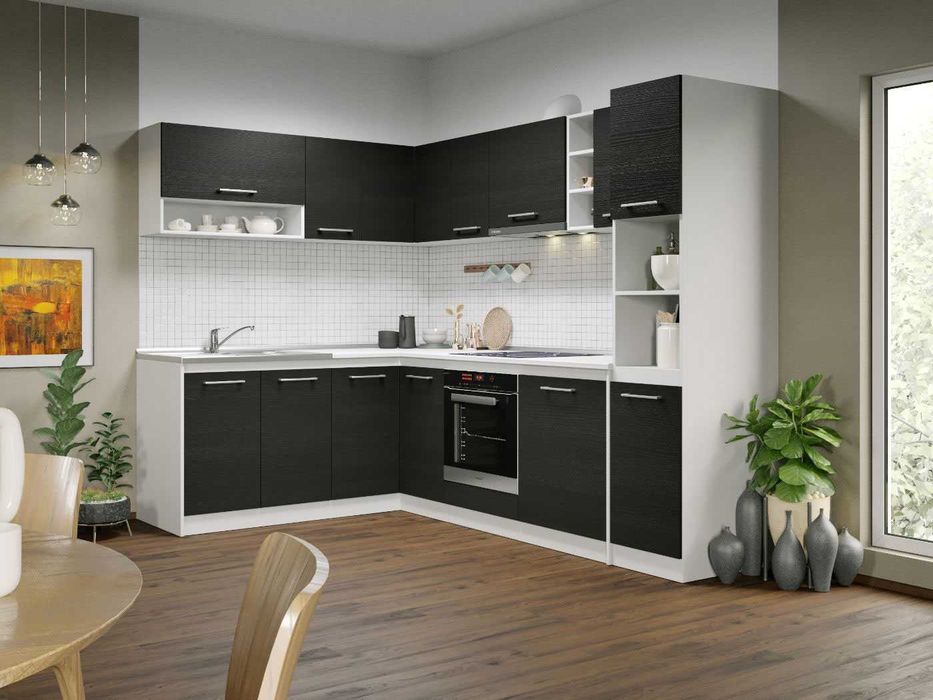 Set Mobila Bucatarie Colt Mina 180*260 Alb/Ferrara – C25