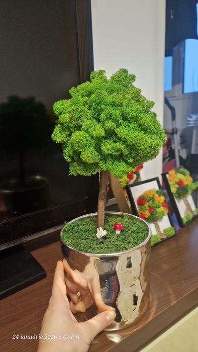 Martisor Copăcel din licheni stabilizati