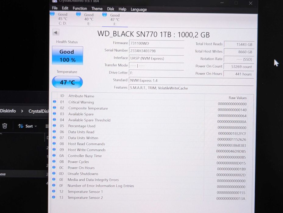 Western Digital WD Black SN770 1TB M.2 NVMe (WDS100T3X0E) 2280 (оригинален!)