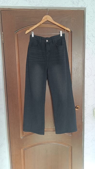 Черные свободные джинсы, 44 размер