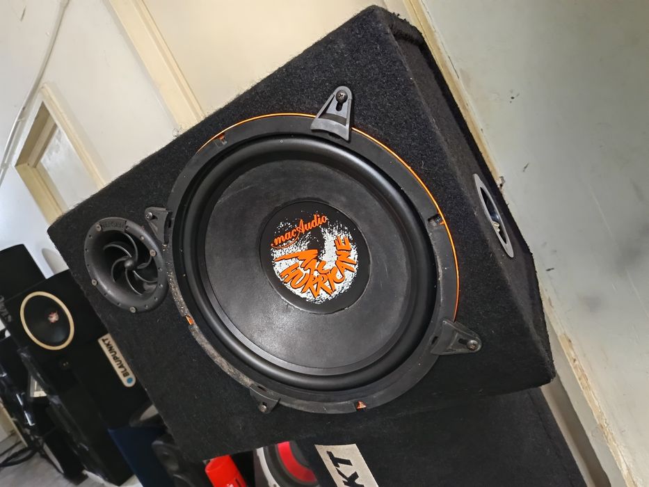 Pachet statie Subwoofer auto mac audio 12 inch 300 rms amplificator bass masina auto