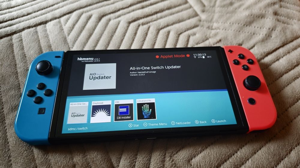 Nintendo switch oled прошитый 128gb