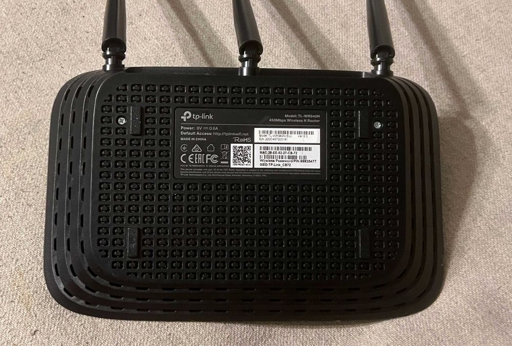 Router Wireless TP Link TL WR940N V6 450Mbps 3 Antene WiFi N