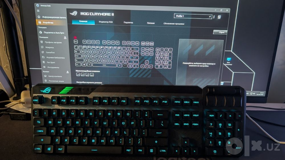 Asus Rog Claymore II беспроводная игровая клавиатура