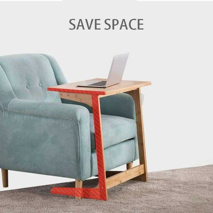 Маса бамбук диван,  Z-образно, бюро за лаптоп, нощно шкафче 112